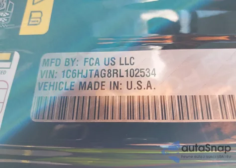 2024 Jeep Gladiator Sport S из США, поврежденный, VIN 1C6HJTAG8RL102534